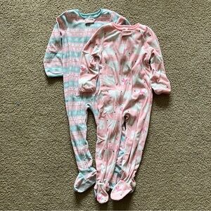 Just One You by Carter's Pink and Blue Footies Soft Cozy One Pajamas